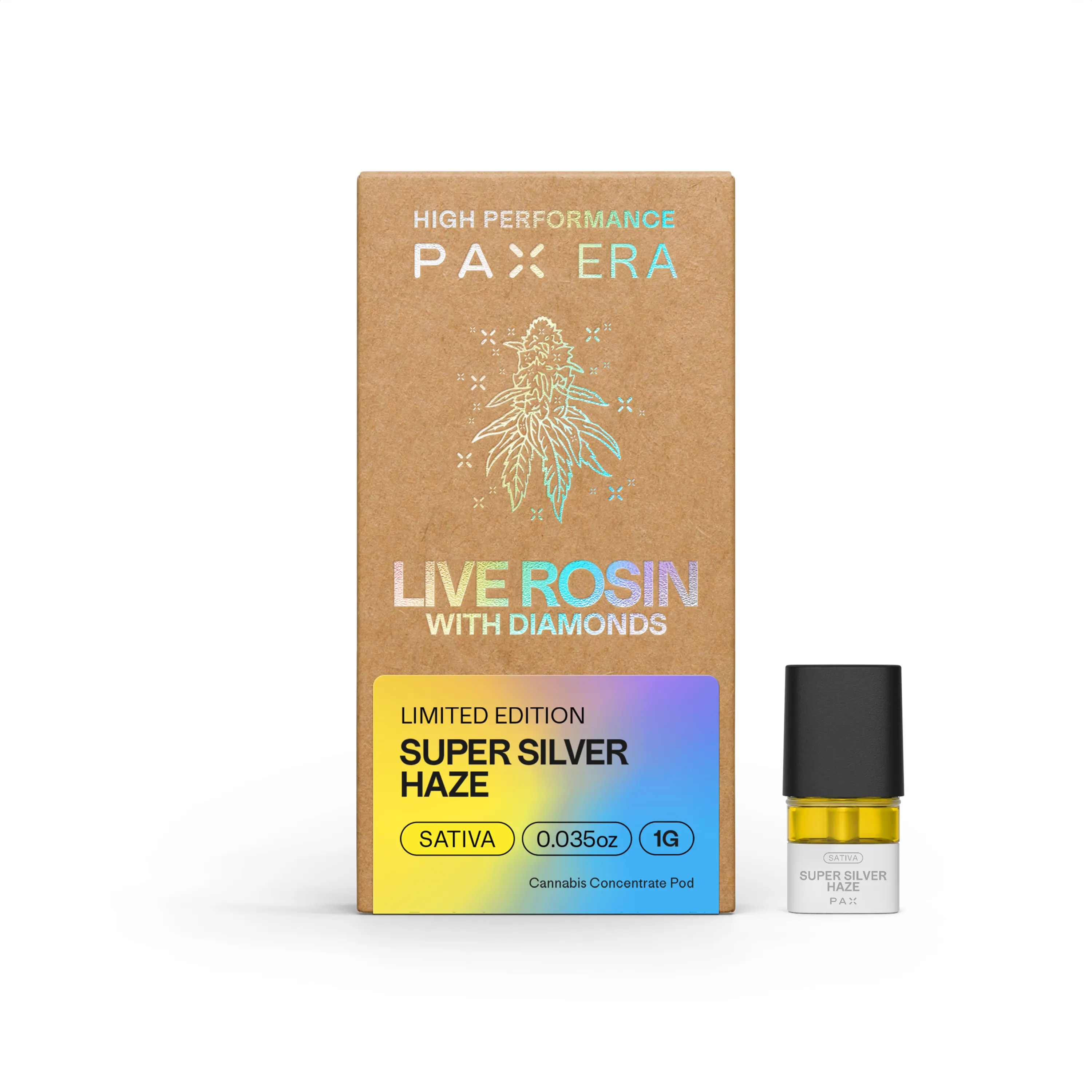 Super Silver Haze | Live Rosin with Diamonds Pax Pod | 1g