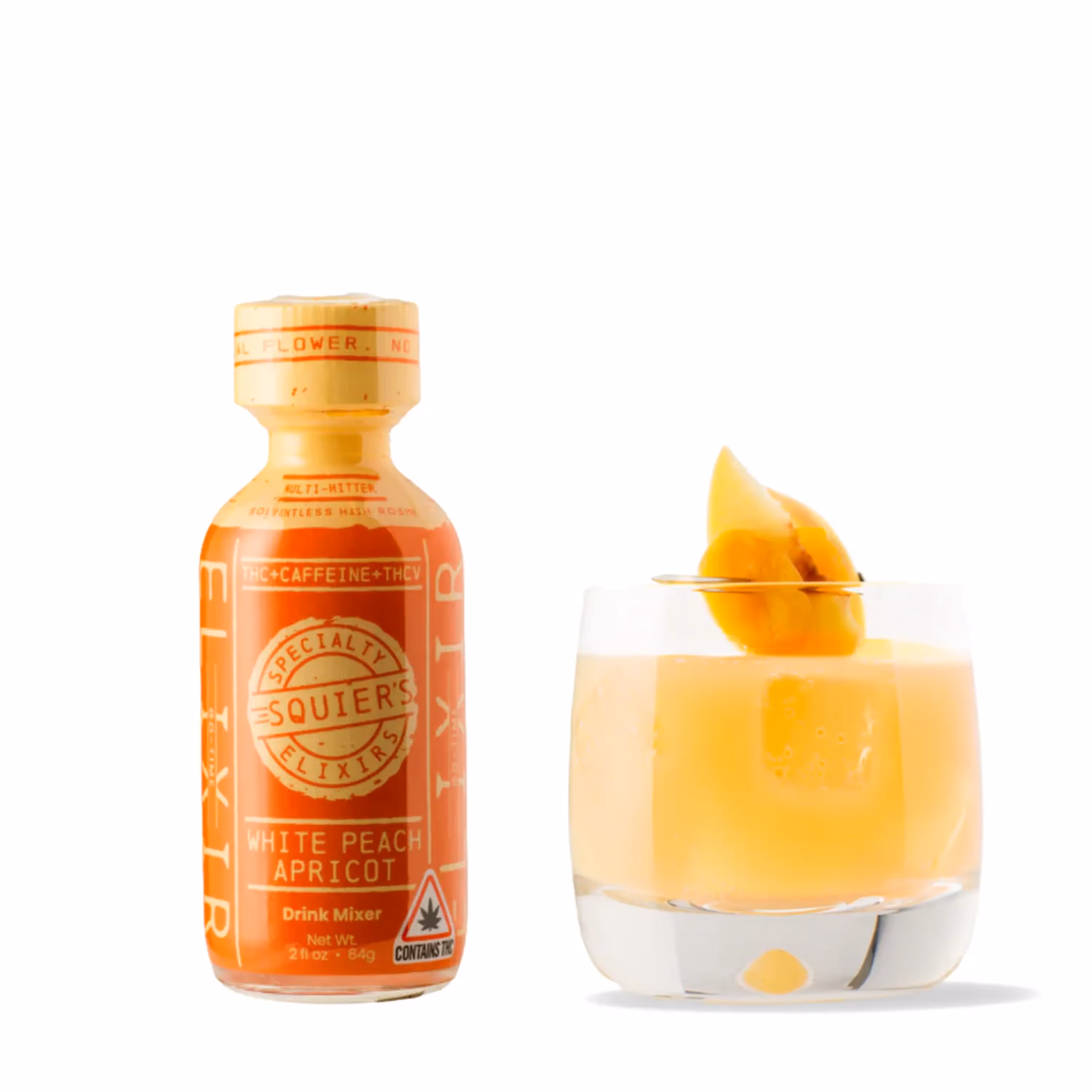 White Peach Apricot Go Time Elixir | 1:1 | THC:THCV | 40mg