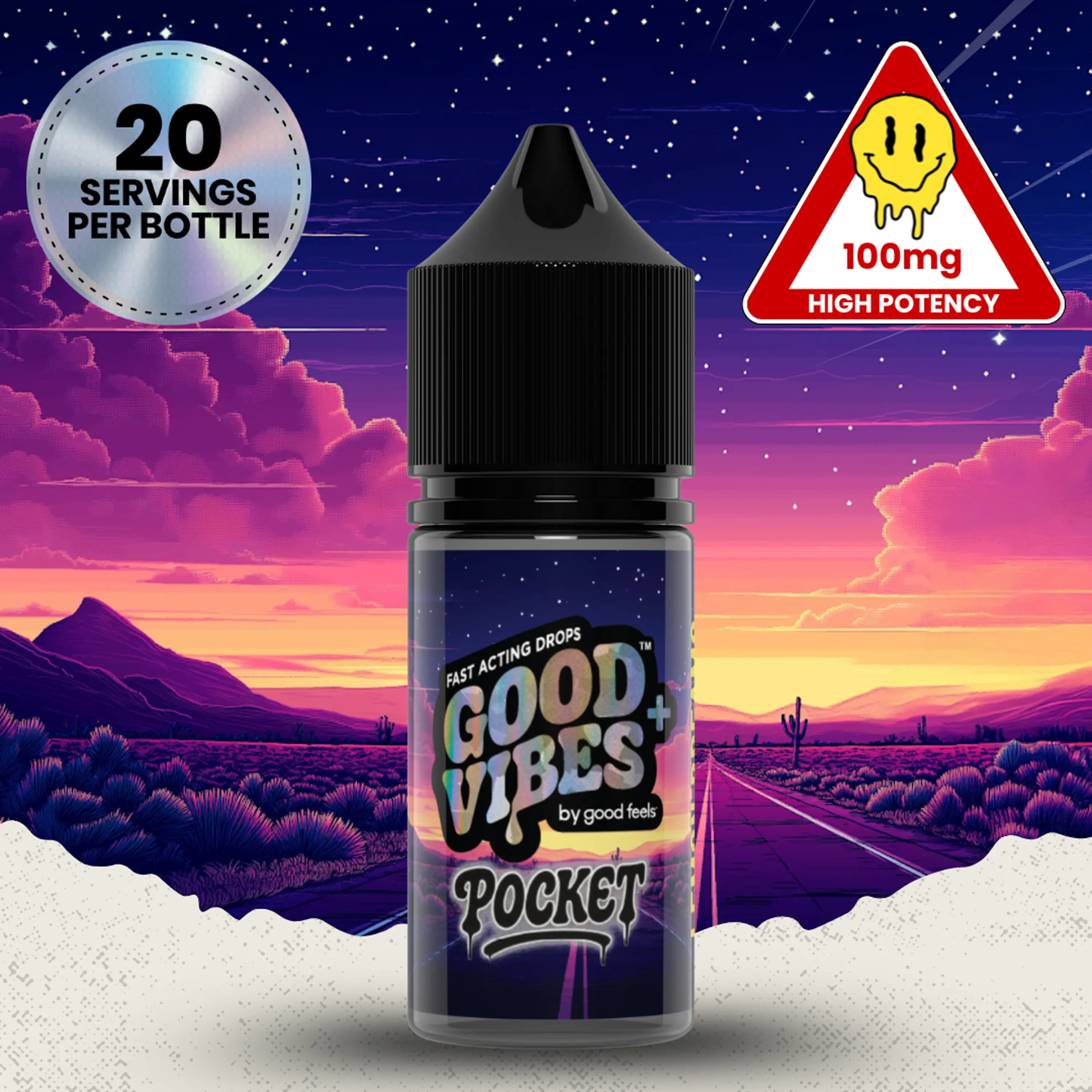 Good Vibes+ Sleep | THC:CBD:CBN Lemon Dreams Syrup | 100mg