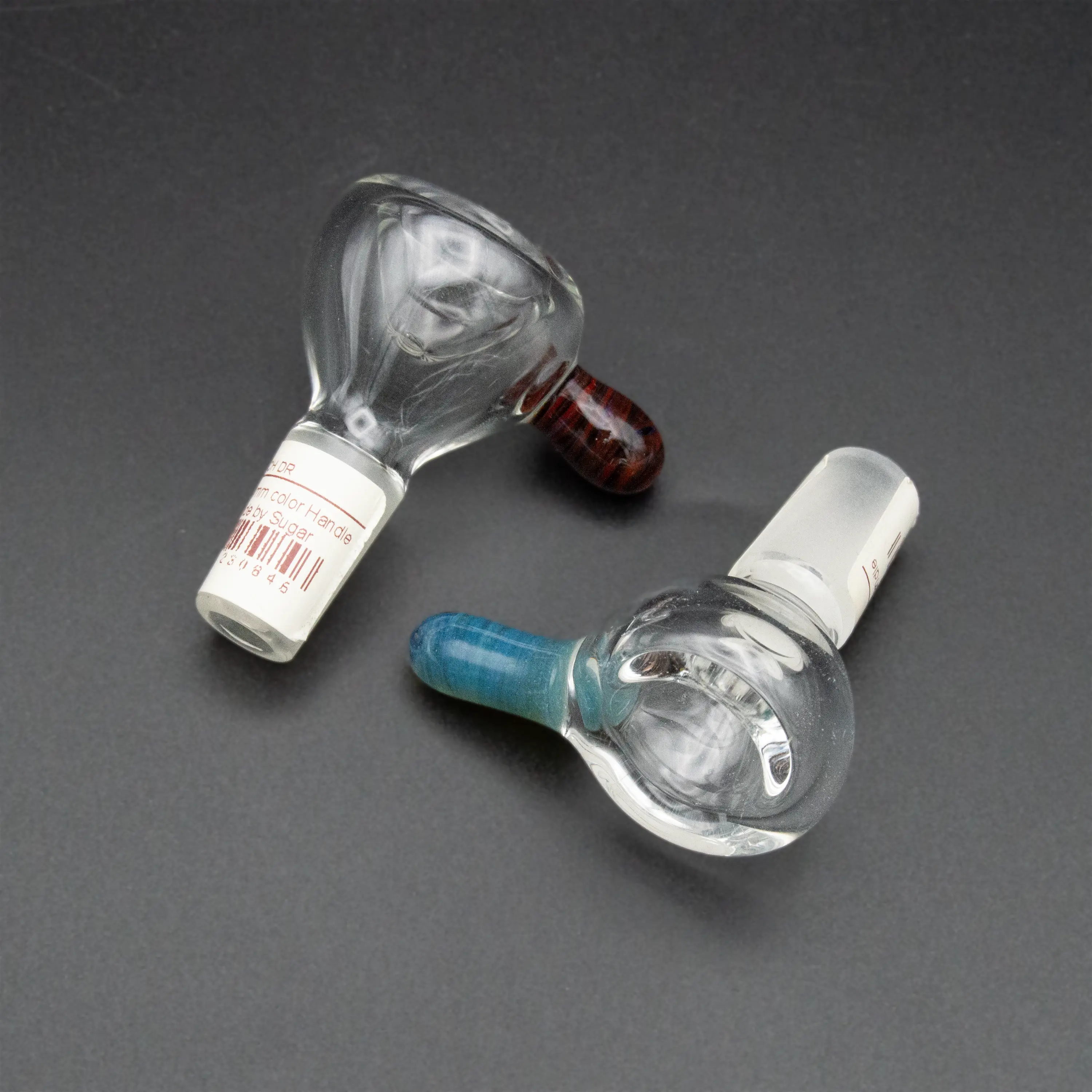 14mm Clear Slide With Colored Handle | Sugar Matty