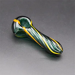 Ribbed Color Lines Pipe | Rainbow Gabe