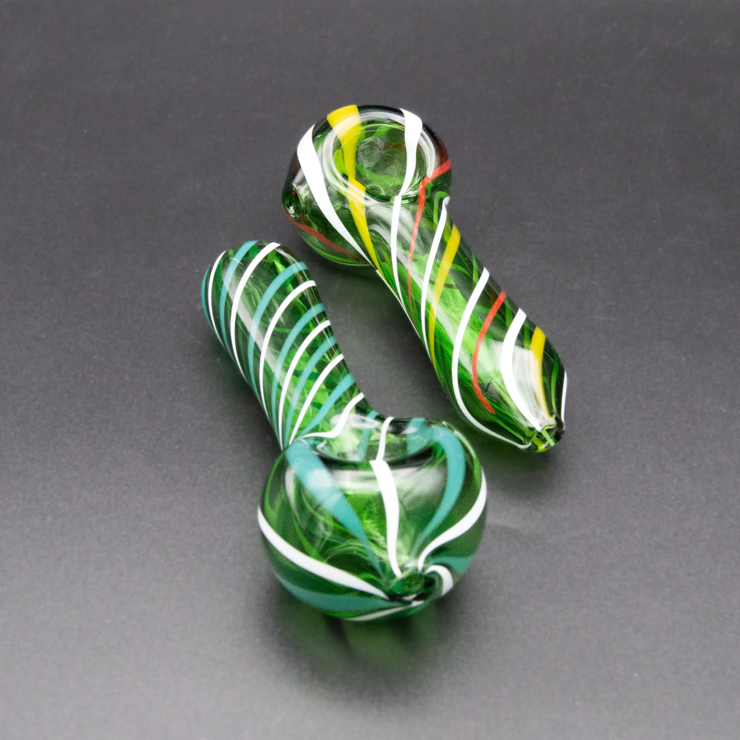 Two Line Mini Carnival Pipe | Rainbow Gabe