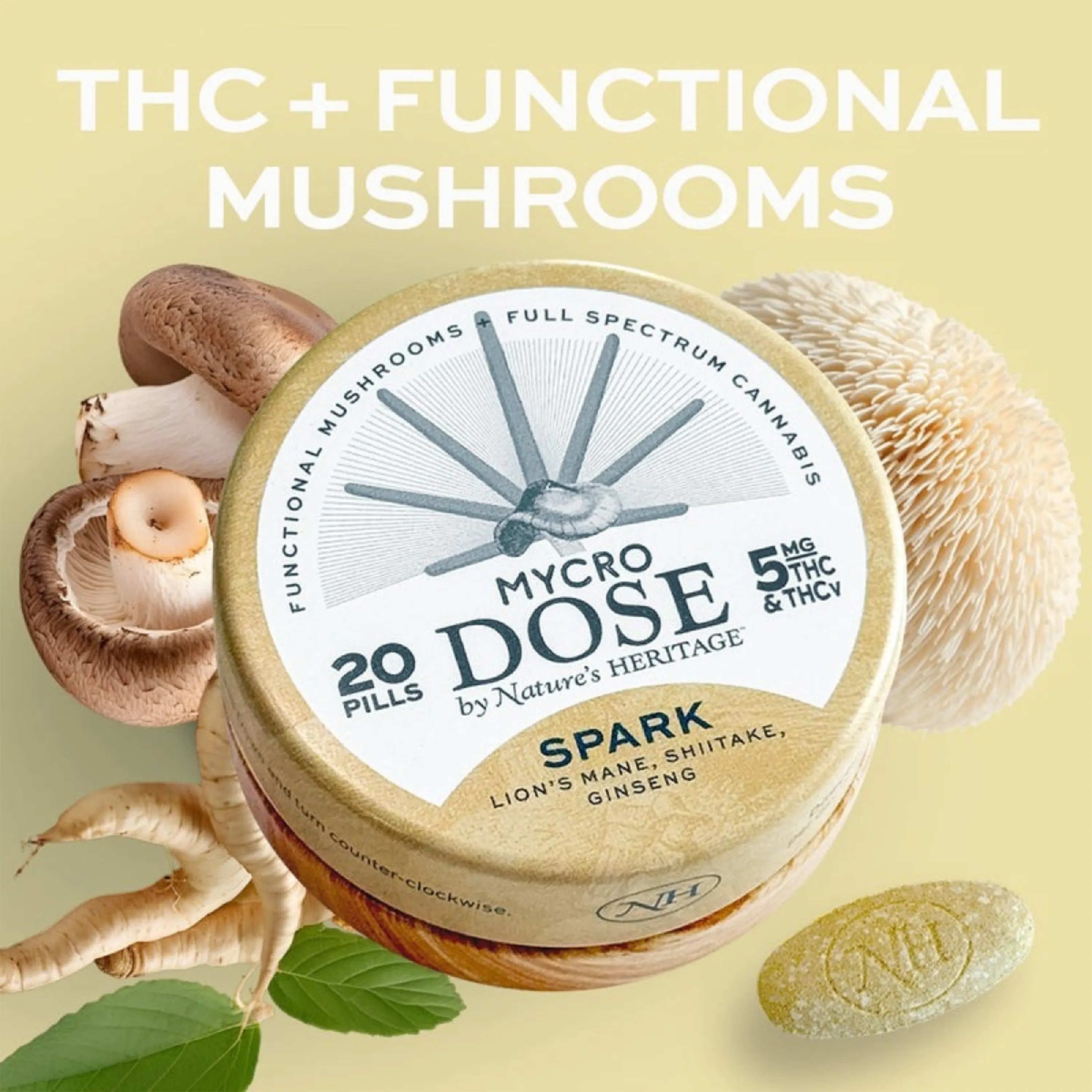 Mycro Dose Spark Tablets | 1:1 | THC:THCV | 20pk