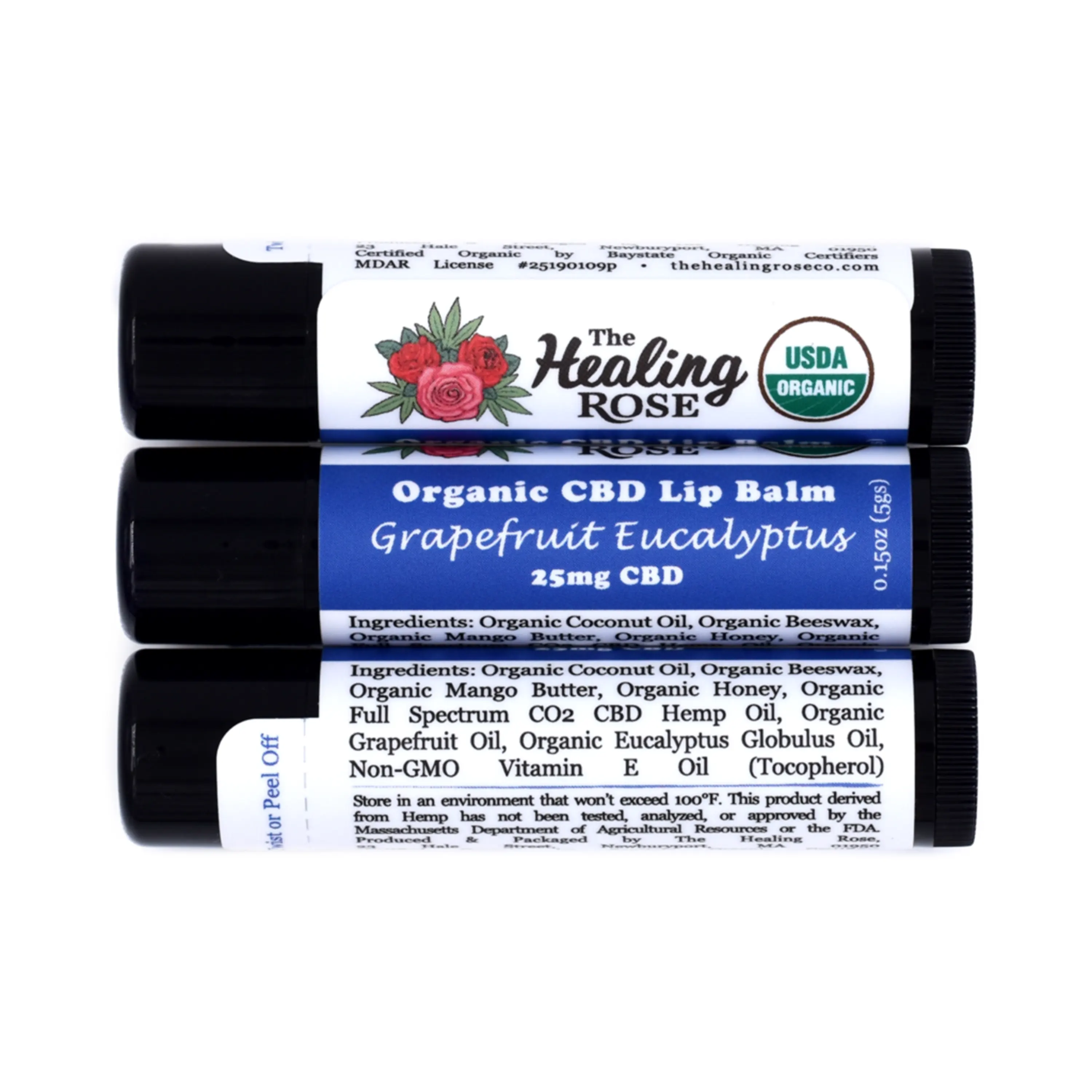 CBD Lip Balm | Organic Grapefruit Eucalyptus | 25mg
