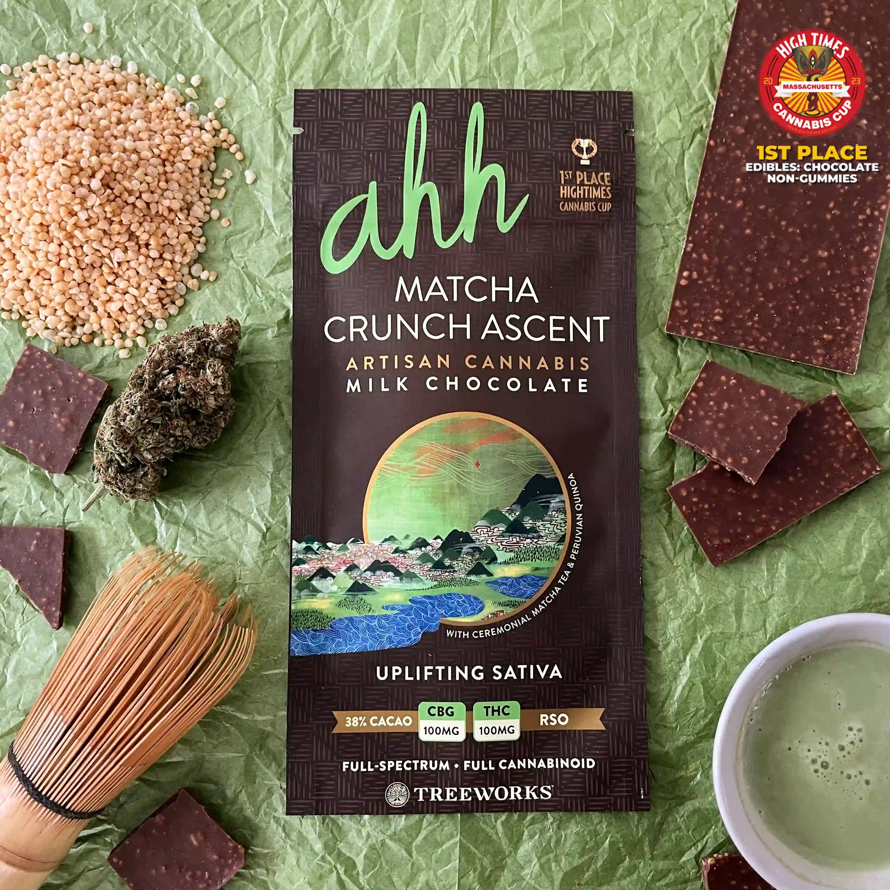 Matcha Crunch Ascent Milk Chocolate | CBG 1:1 | 20pk