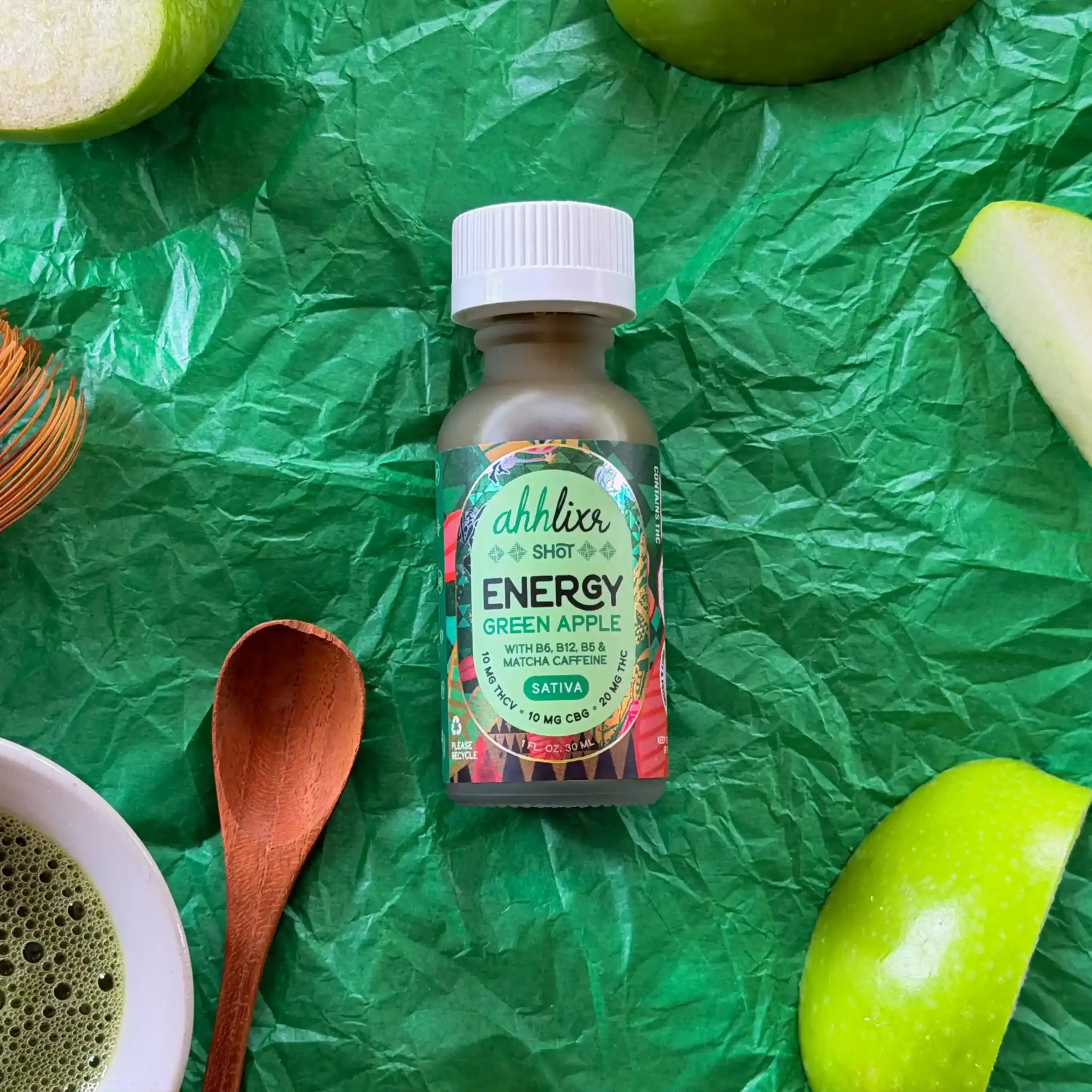 Green Apple Energy Shot | 2:1:1 | THC:CBG:THCV | 1oz.