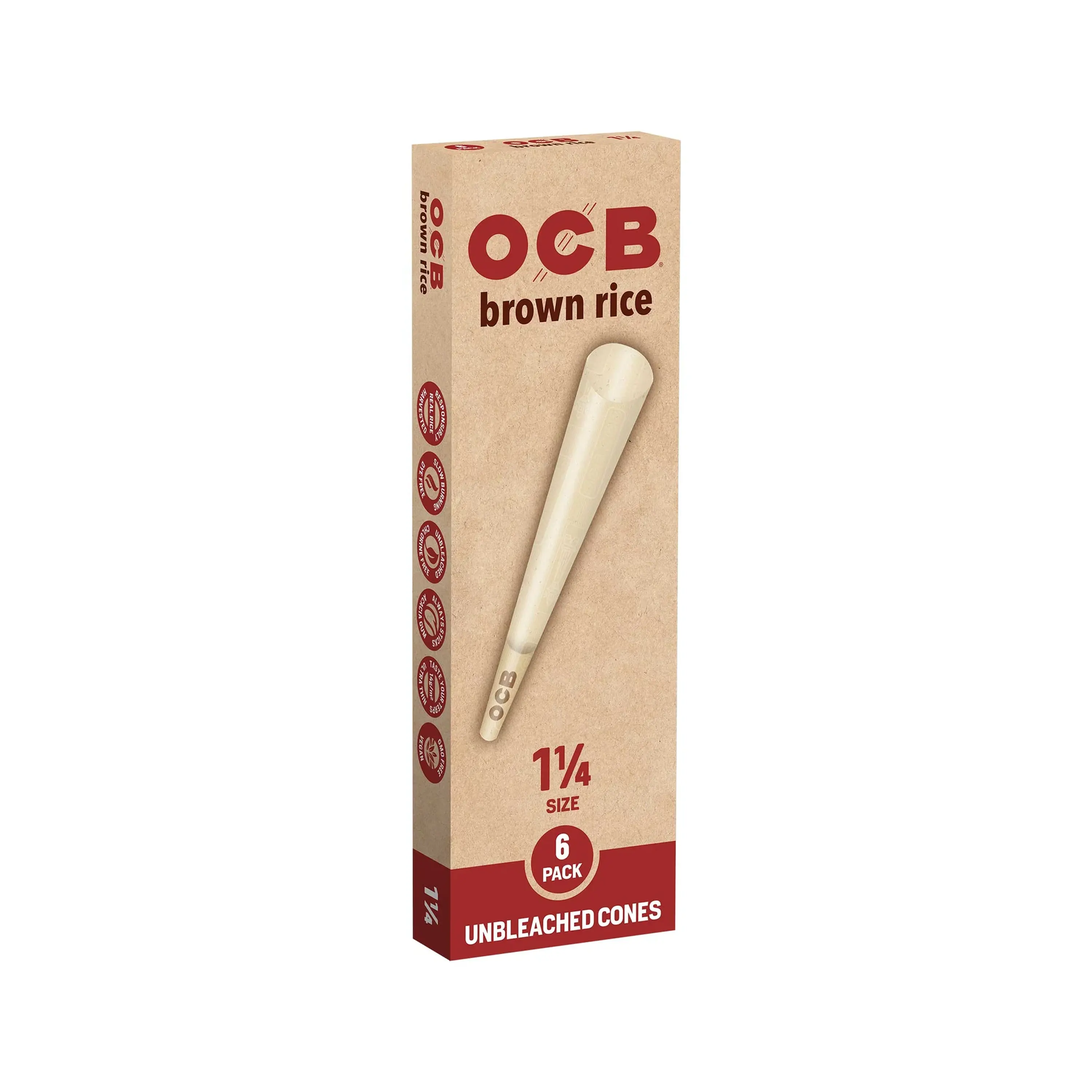 Brown Rice 1 1/4 Virgin Cones | 6pk