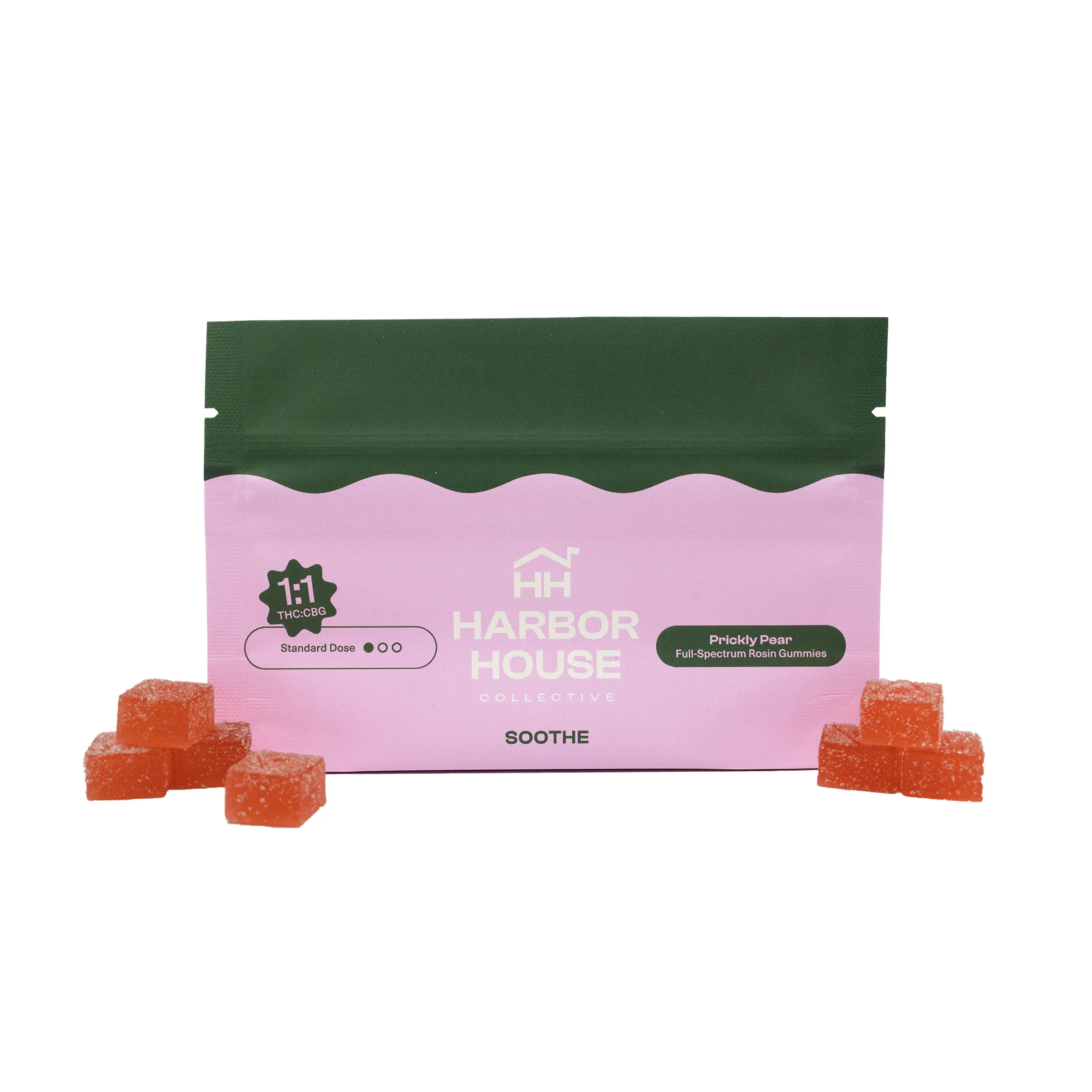 Prickly Pear | 1:1 THC:CBG | Hybrid Blend | Rosin Gummies | 20pk