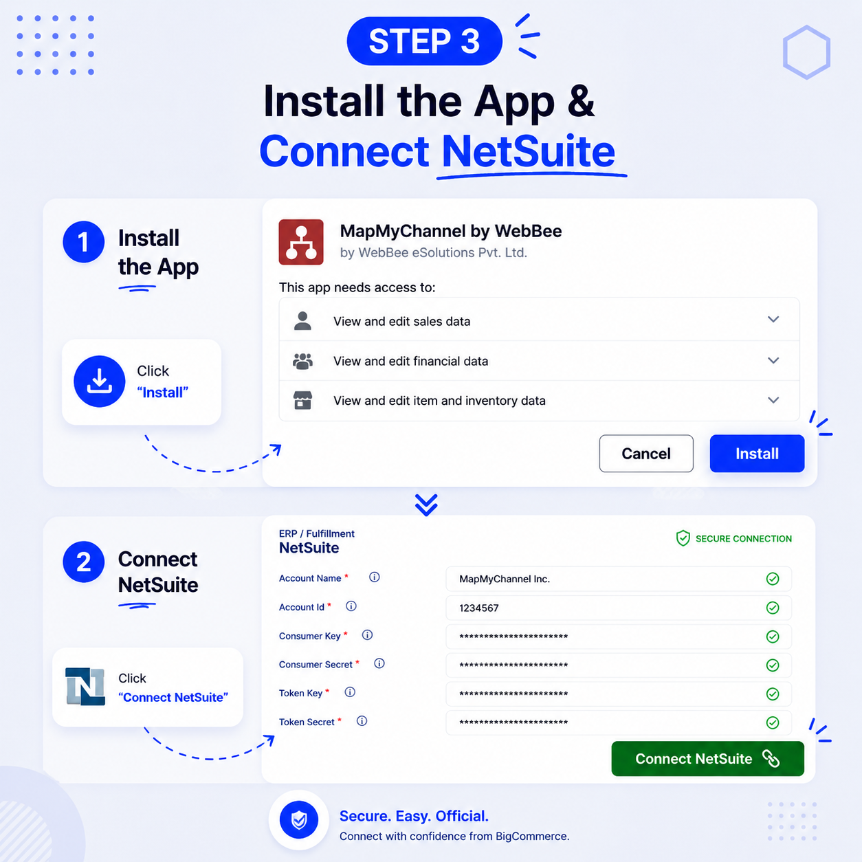 Authorize access by filling in your credentials.