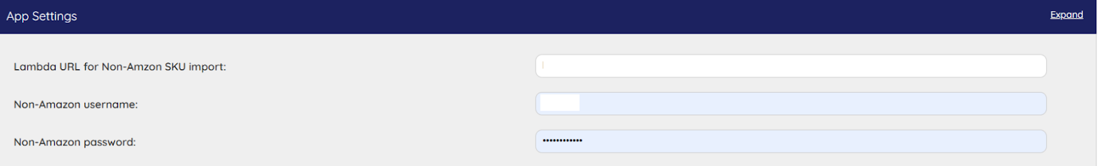 Configure and app settings