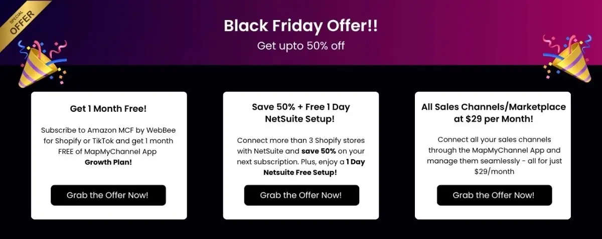 Get Black Friday E-commerce Integration Offer Live !!