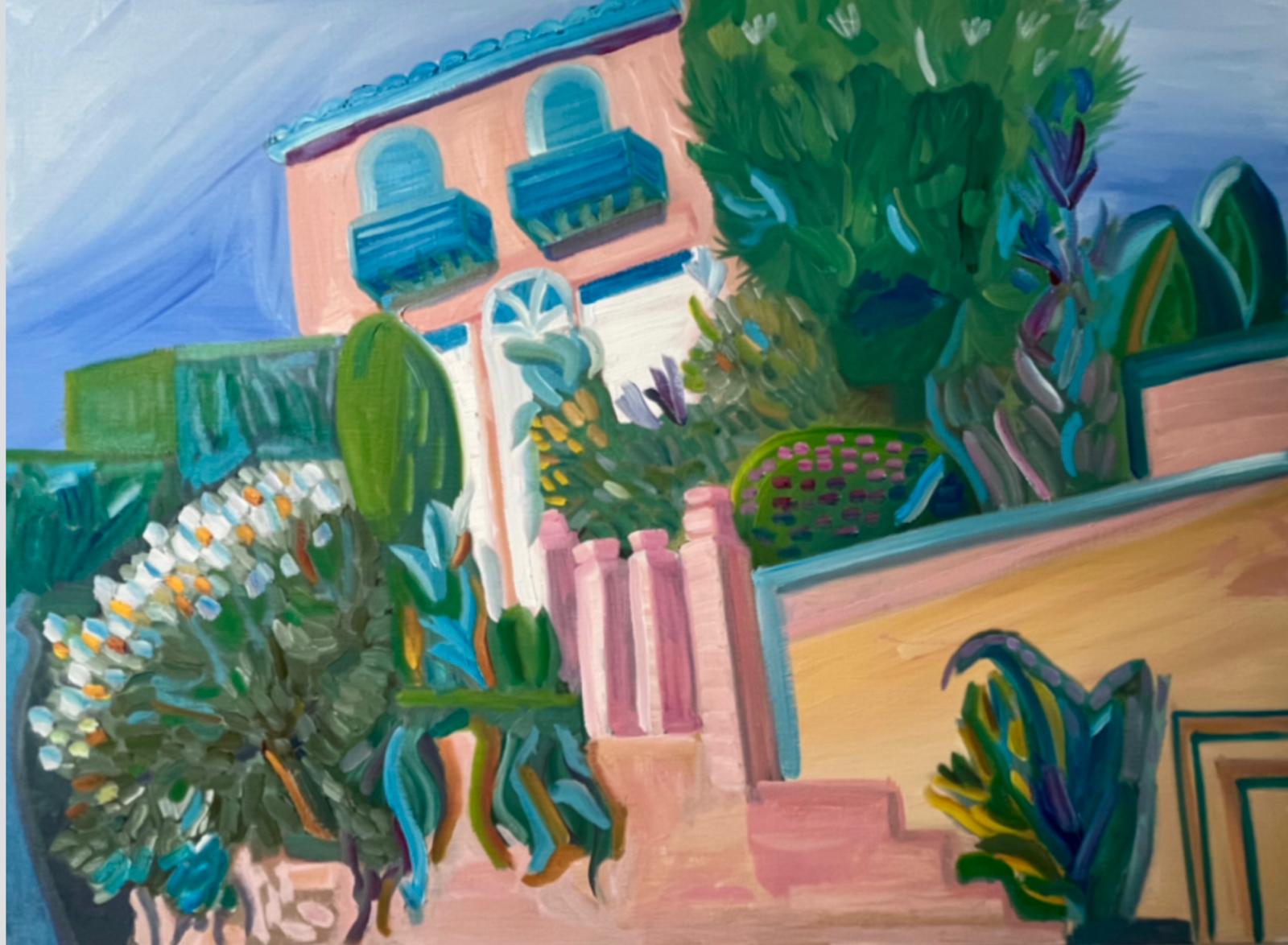 Cornes de gazelle , 2025Gouache on paper12 x 16 inches