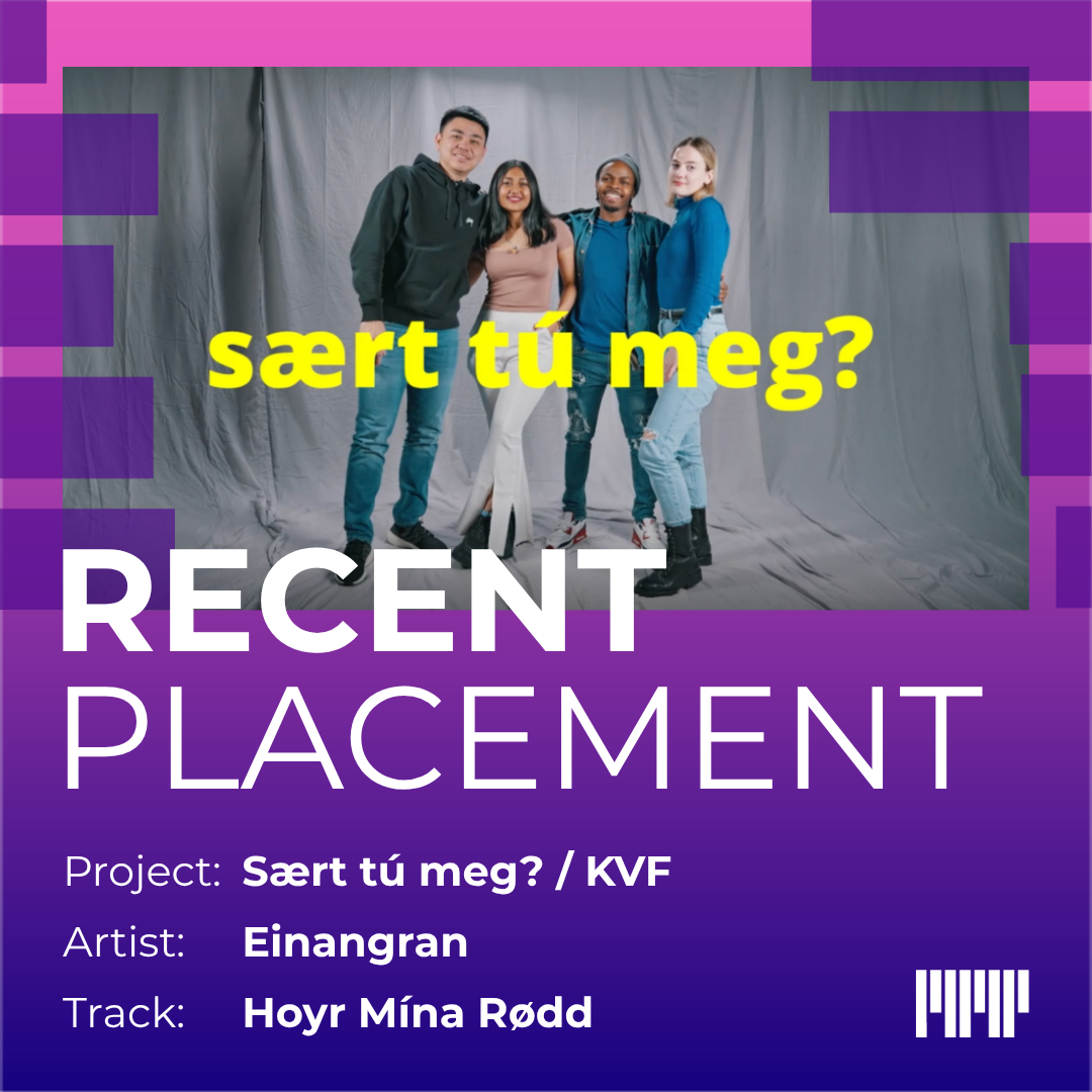 Recent placement: Sært tú meg / Kvf / Artist: Einangran / Track: Hoyr Mína Rødd