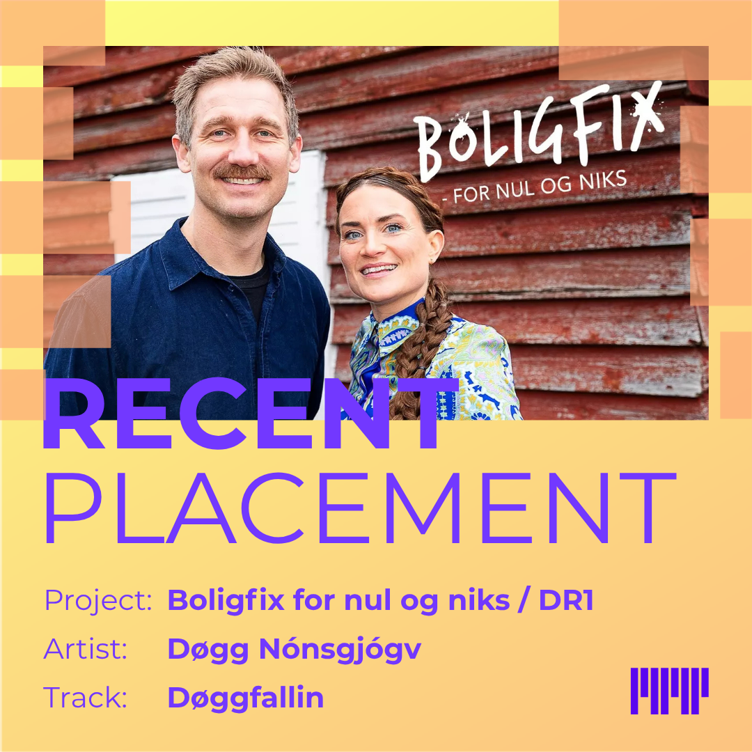 Recent placement: Boligfix for nul og niks / DR1 / Artist: Døgg Nónsgjógv / Track: Døggfallin