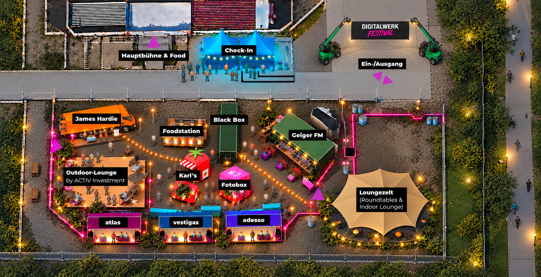 Lageplan DIGITALWERK Festival, Graf-Castell-Straße 10, München