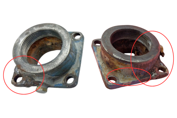 錆や破損がある状態の部品をお客様からお預かり