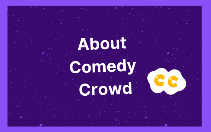 Text, about comedy crowd