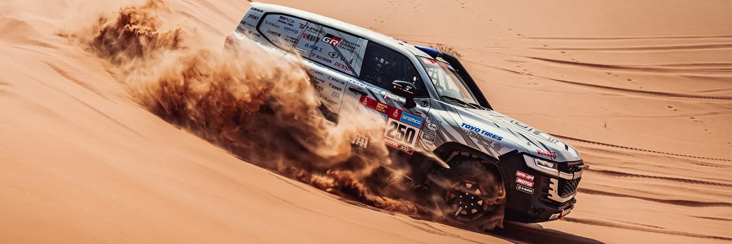 A car fitted with OPEN COUNTRY Tyres triumphs in its class at the 2023 Dakar Rally