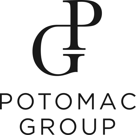 Potomac Group logo with stylized overlapping letters P and G above the text.