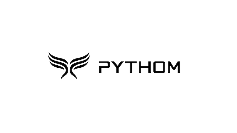 Black vectorised Pythom Space logo in .svg format. All rights reserved.