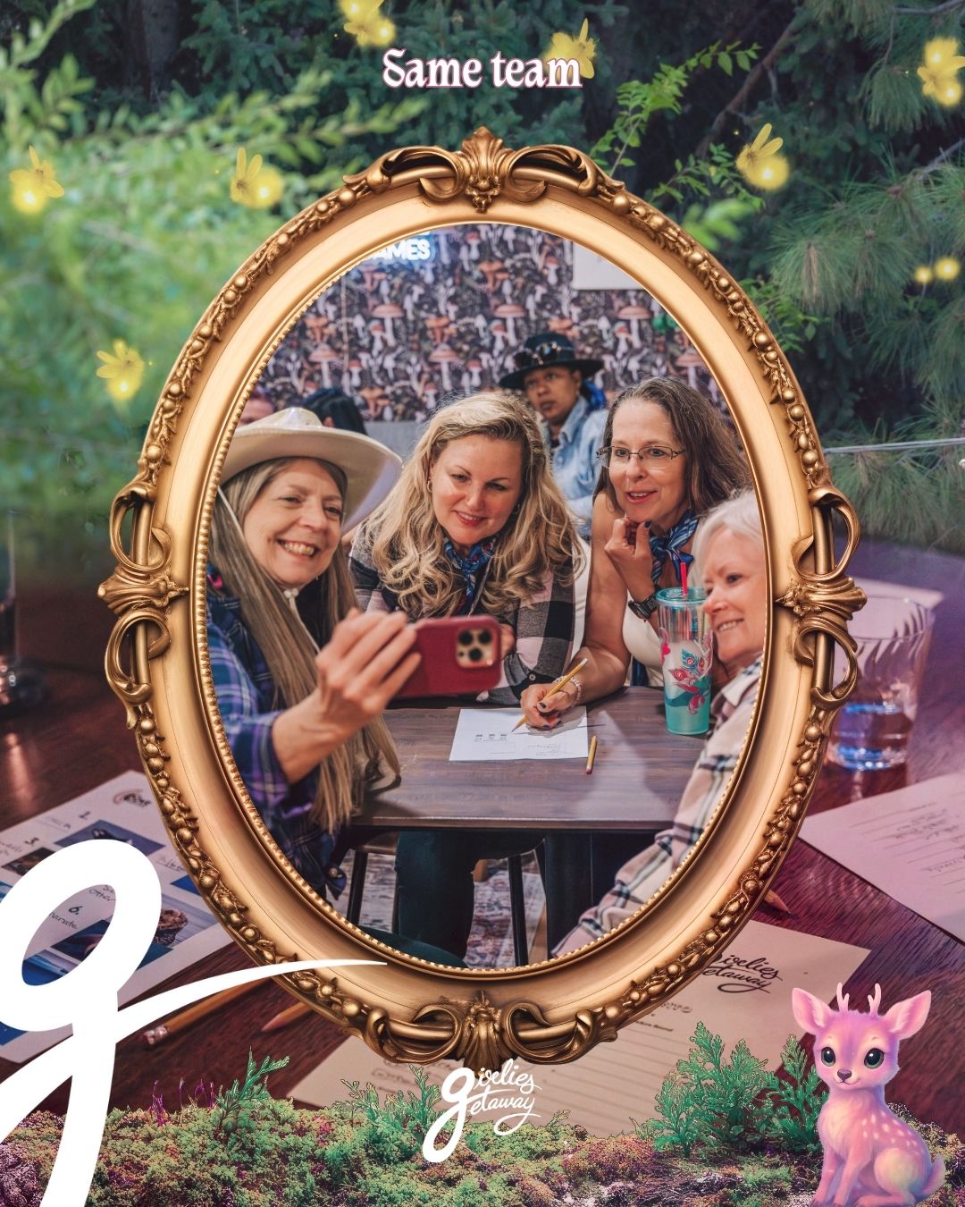 Group of a Girlies in a frame