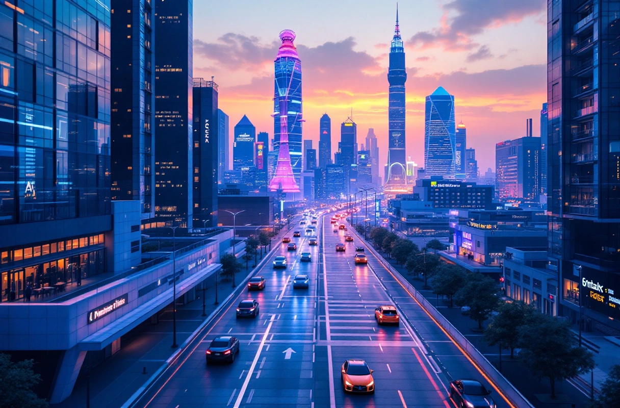 Professional image illustrating The Emergence of Smart Cities Through AI