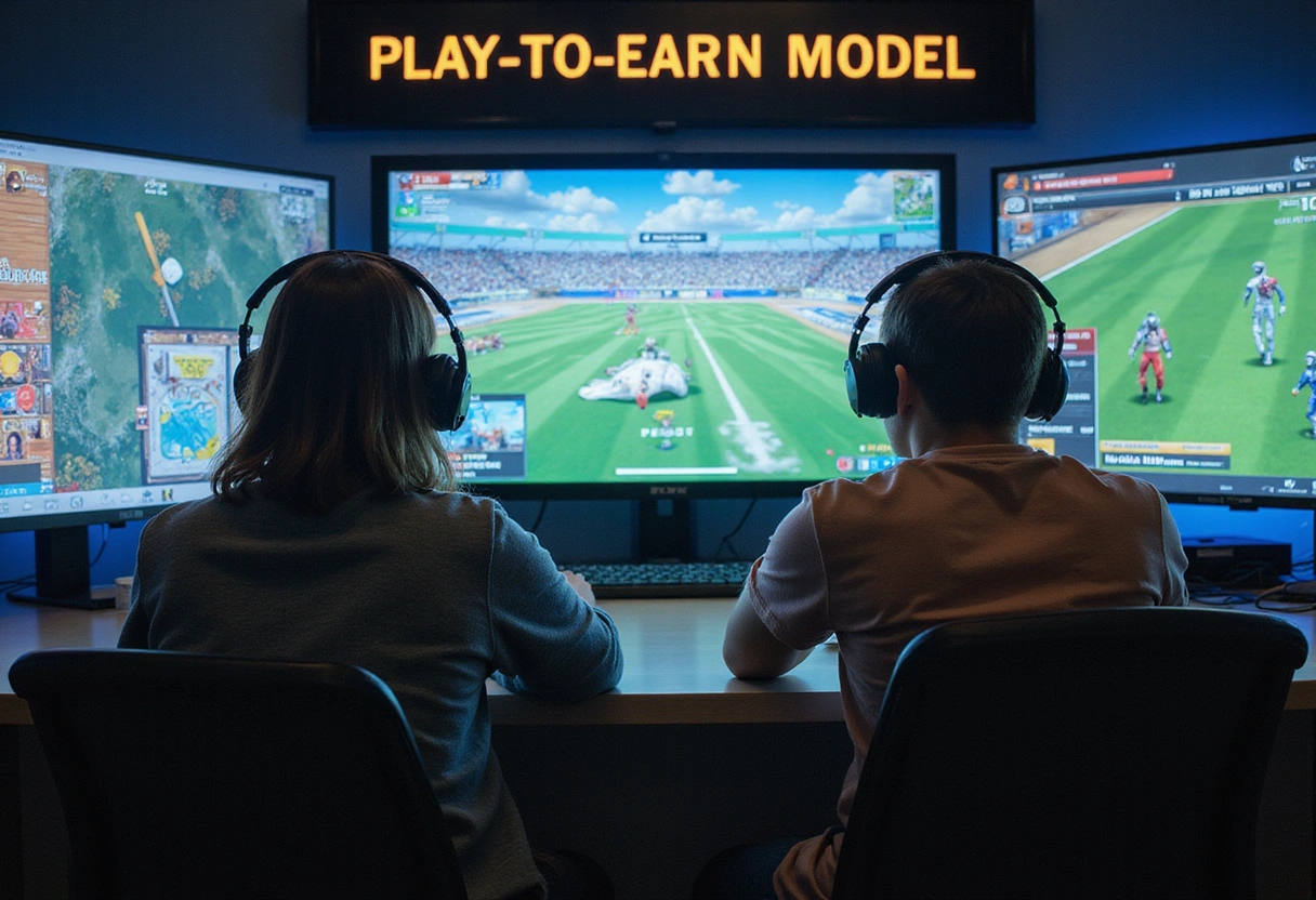 Professional image illustrating The Play-to-Earn Model