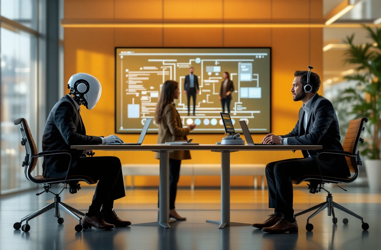 Professional image illustrating The Importance of Collaboration Between Policymakers and AI Innovators