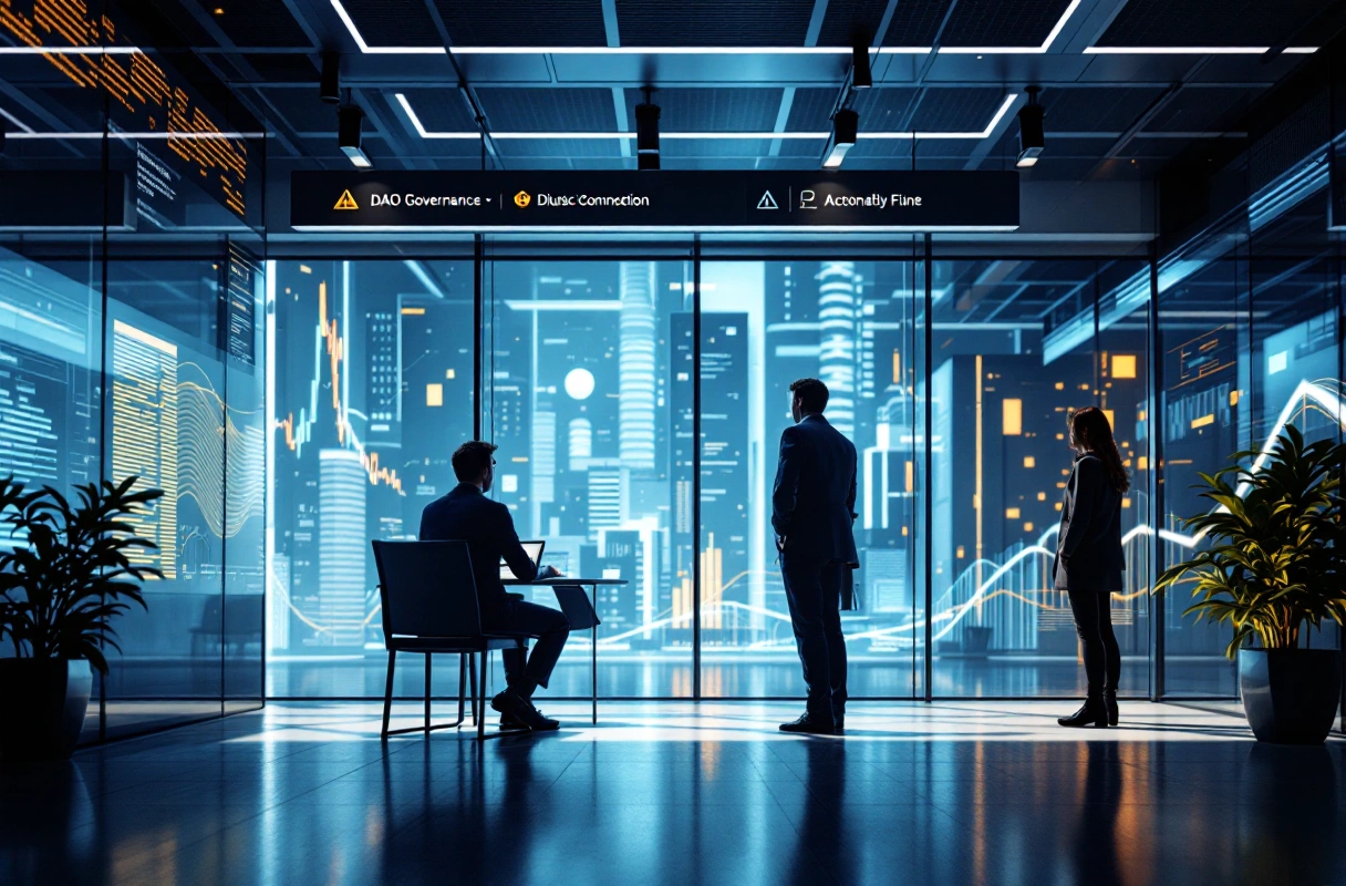 Professional image illustrating Examining DAO Governance Models and Their Efficiency