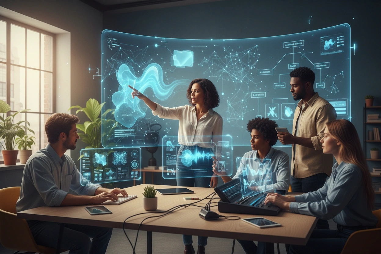 Professional image illustrating Revolutionizing Content Creation in Digital Media