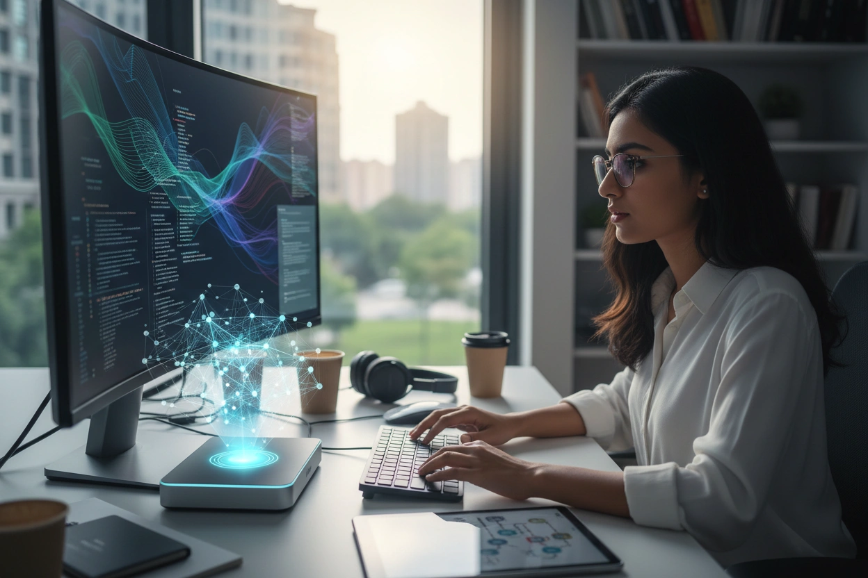 Professional image illustrating Transforming Coding Practices With AI Tools