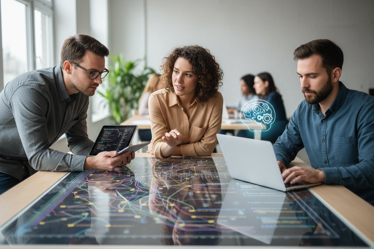 Professional image illustrating Enhancing Project Management Through AI Technologies