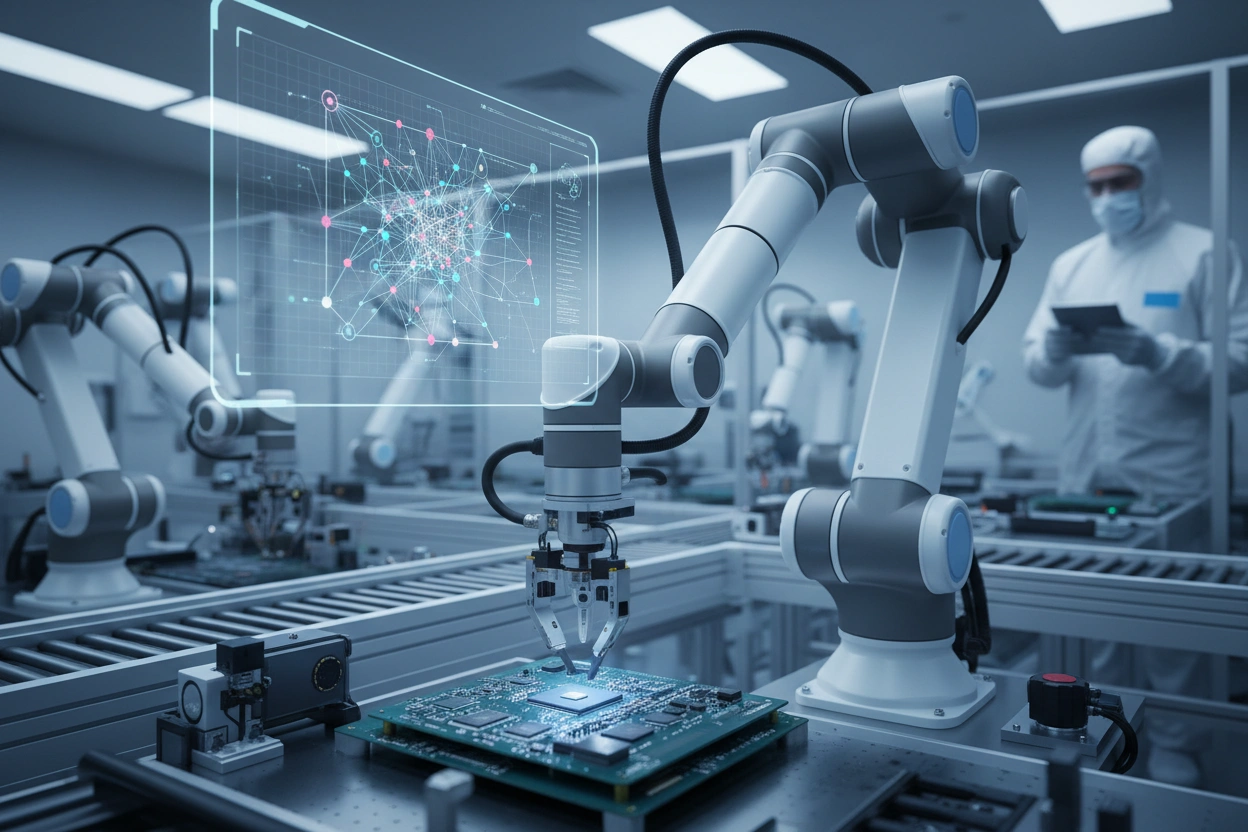 Professional image illustrating The Intersection of AI and Robotics Technology