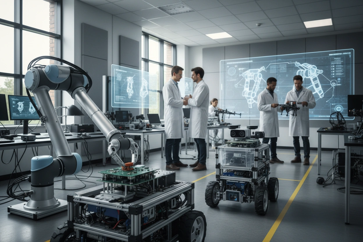 Professional image illustrating Current AI Robotics Trends