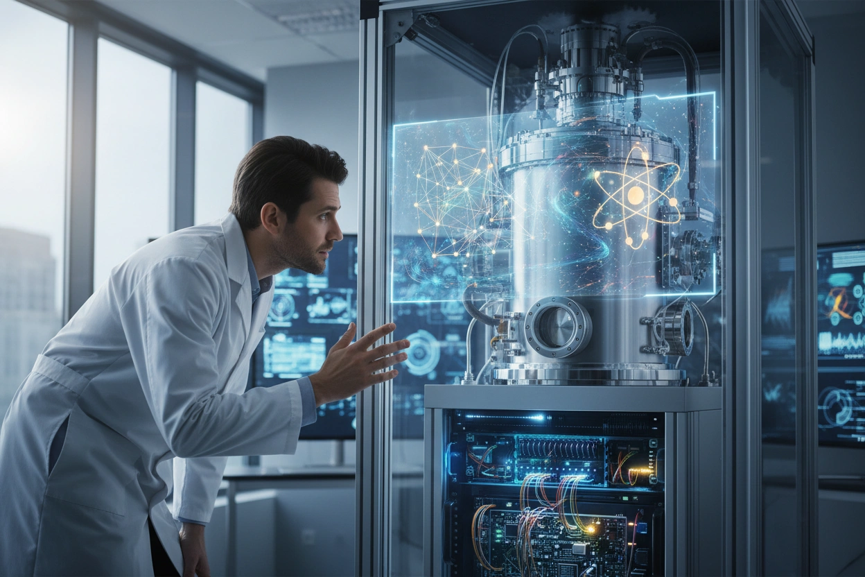Professional image illustrating Quantum Applications in AI and Machine Learning