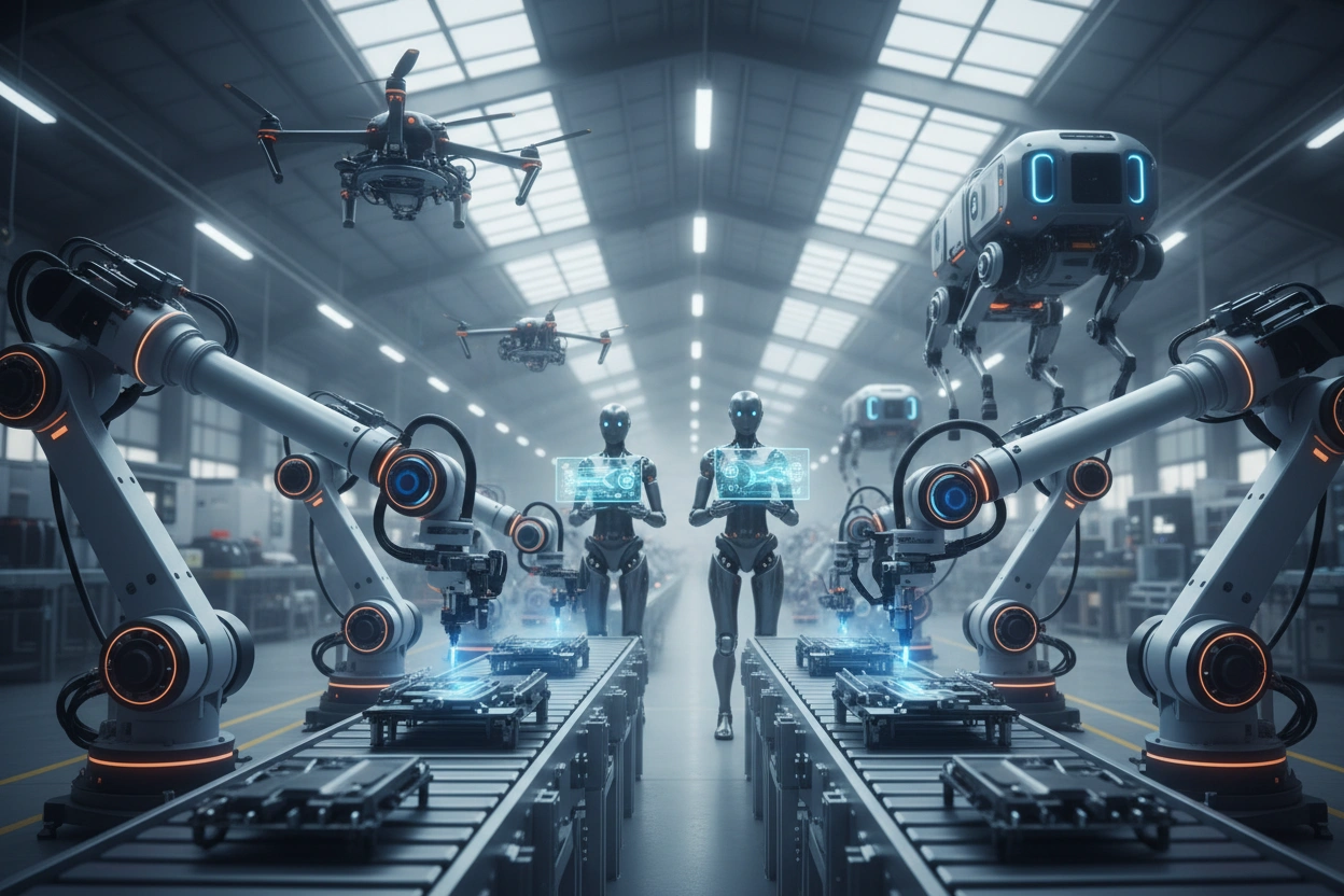 Professional image illustrating Top Trends in AI Robotics for 2026