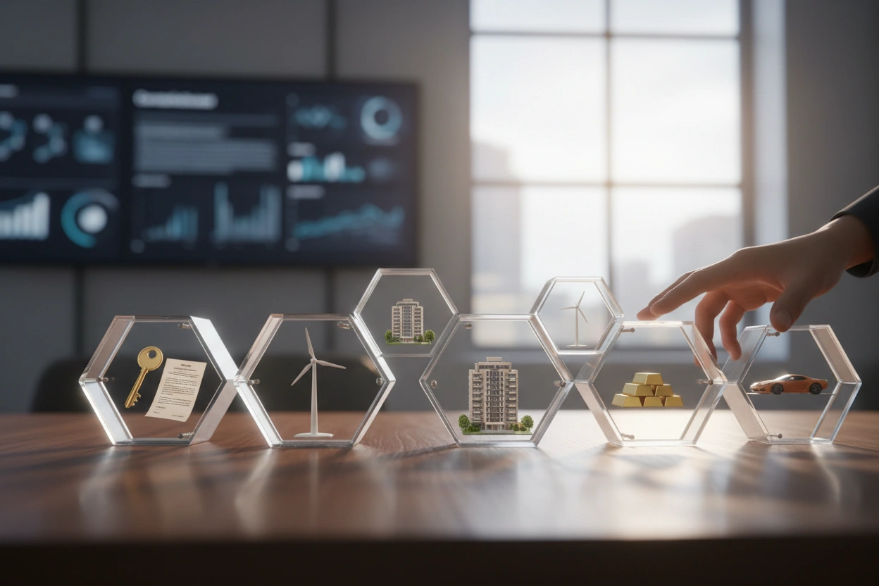 Professional image illustrating Top 5 Benefits of Tokenizing Real World Assets