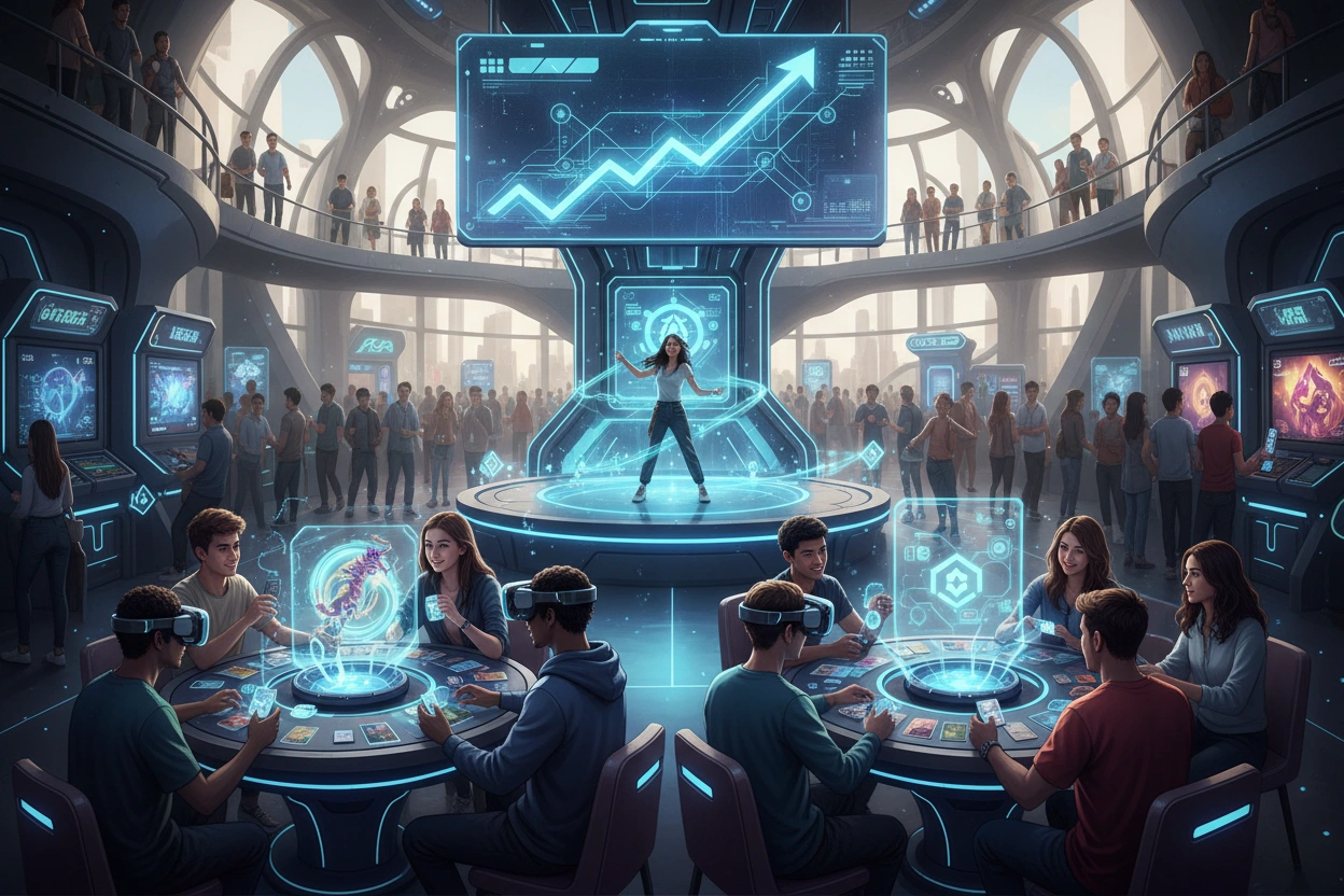 Professional image illustrating Top 10 Trends in Blockchain Entertainment This Year