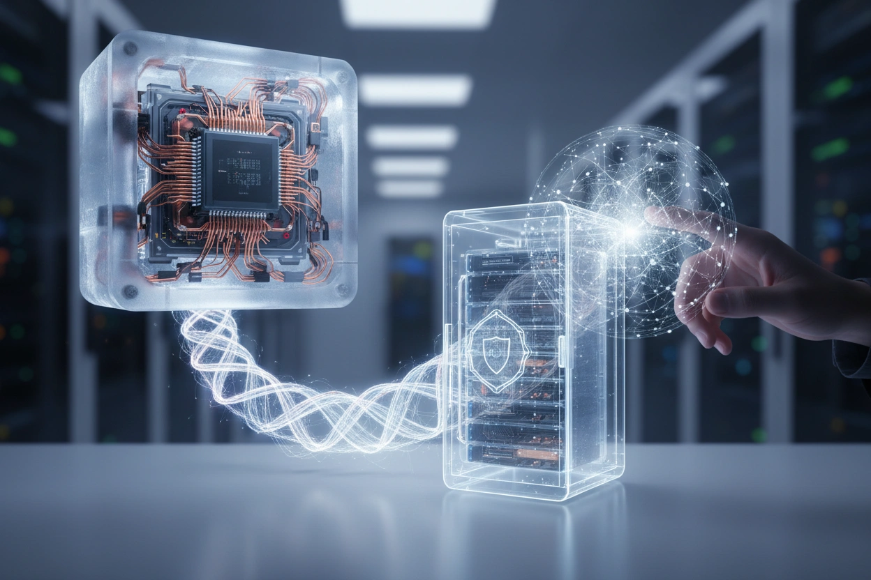 Professional image illustrating The Role of Quantum Technology in Data Security