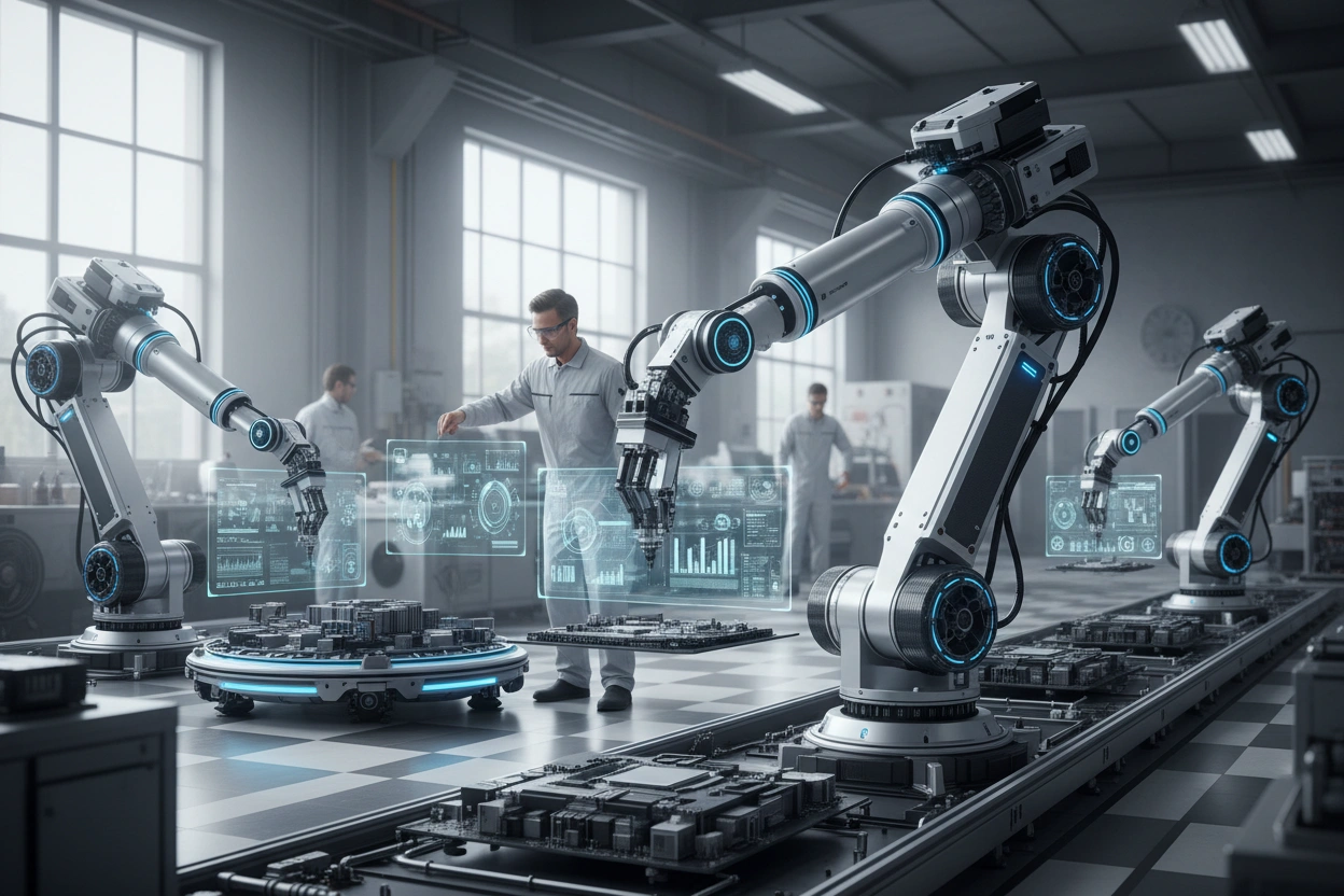 Professional image illustrating Top Trends in AI Robotics for 2026