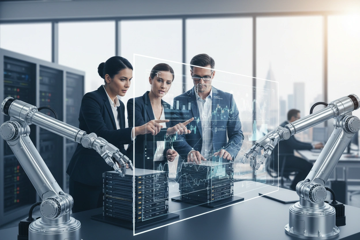 Professional image illustrating Common Misconceptions About AI Robotics in Finance