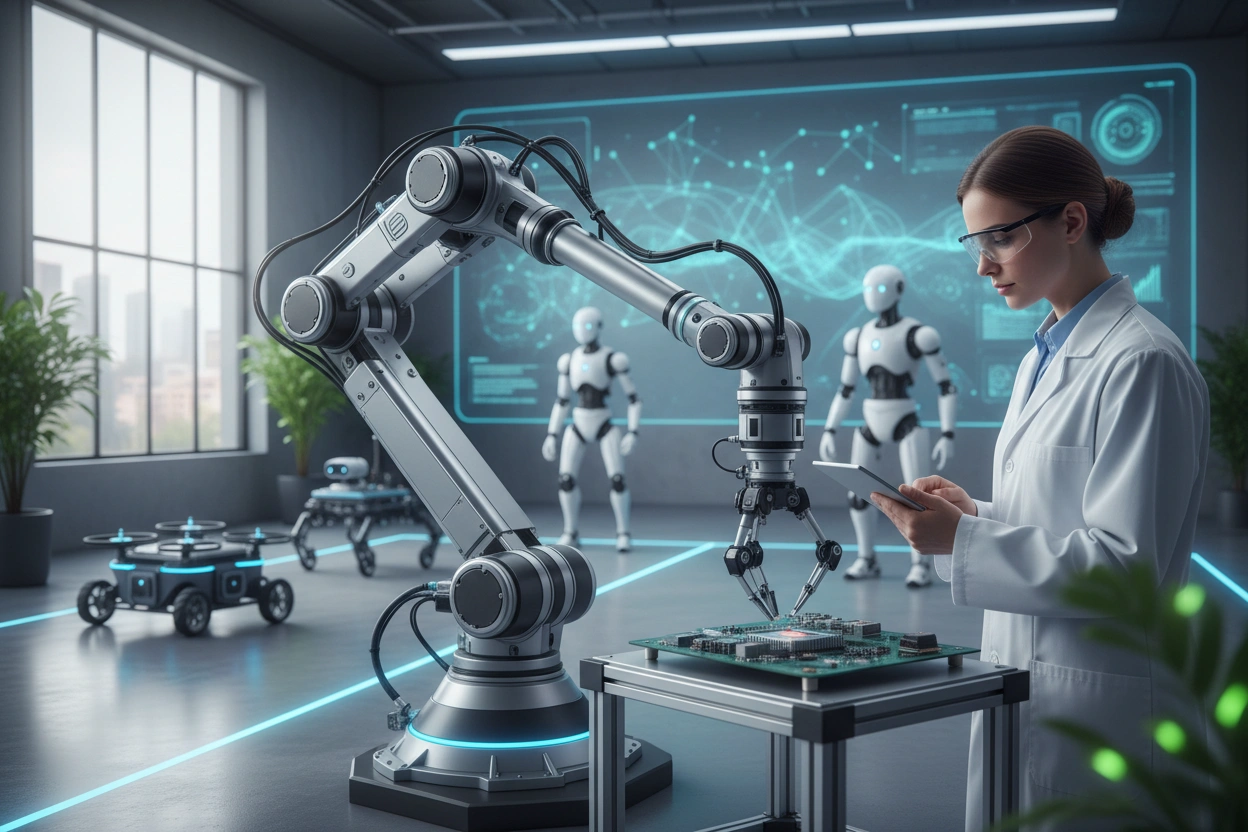 Professional image illustrating Top Trends in AI Robotics for 2026