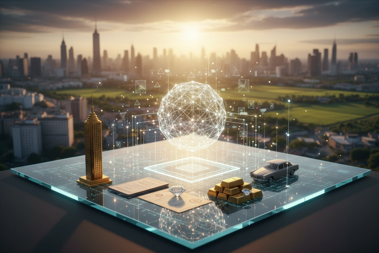 Professional image illustrating Top 5 Benefits of Tokenizing Real World Assets