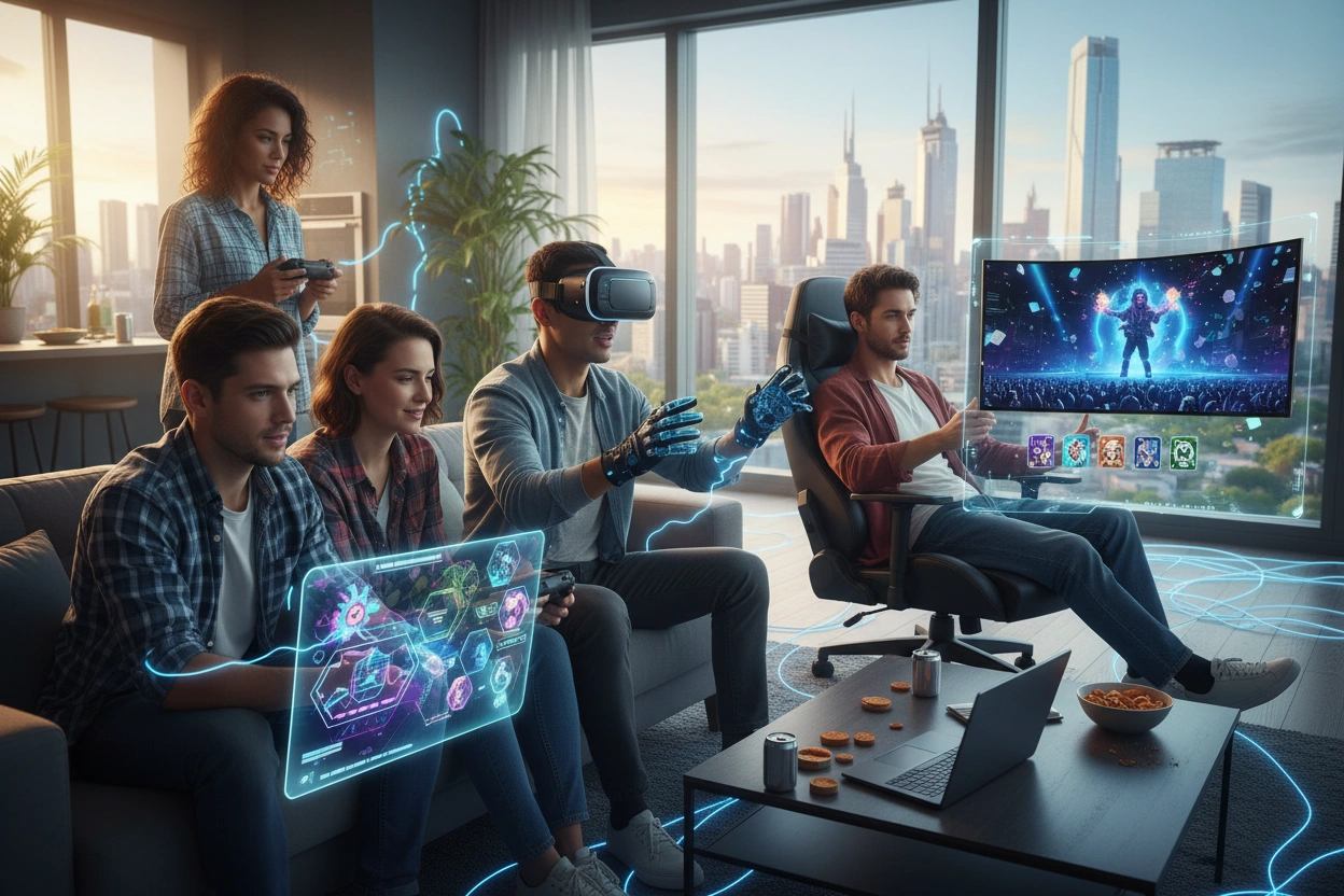 Professional image illustrating Top 10 Trends in Blockchain Entertainment This Year