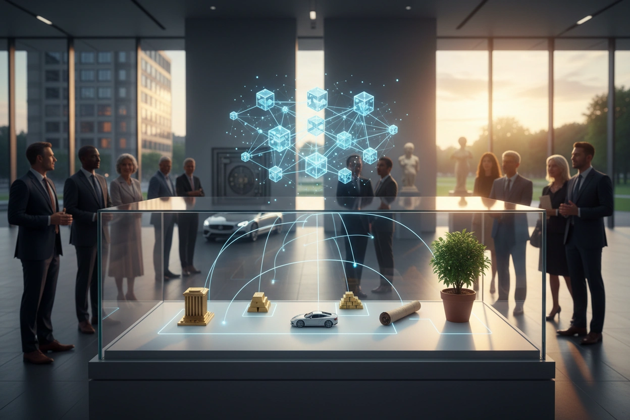 Professional image illustrating Top 5 Benefits of Tokenizing Real World Assets
