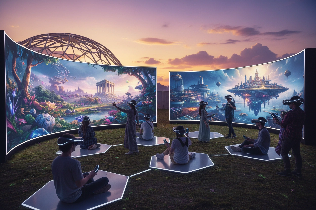 Professional image illustrating Creating Immersive Worlds in Web3 Gaming