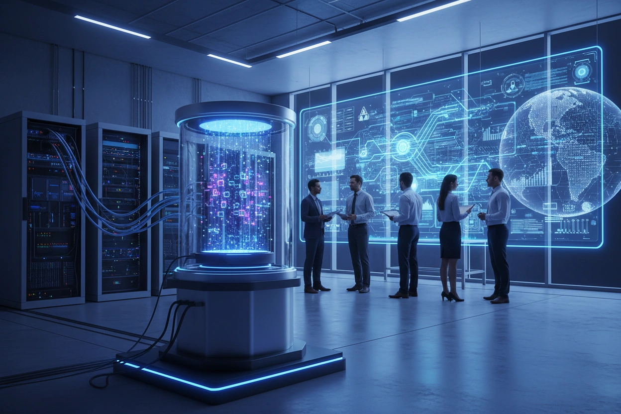 Professional image illustrating Exploring Other Quantum Applications in Cybersecurity