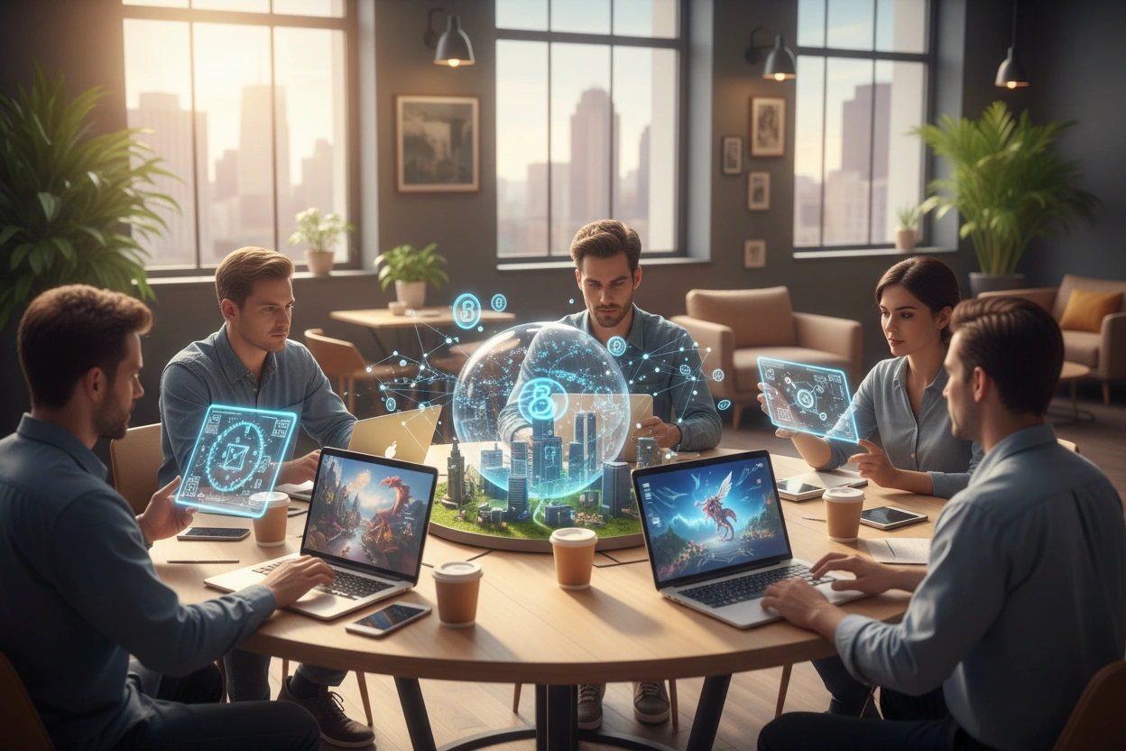 Professional image illustrating 3. Decentralized Autonomous Organizations (DAOs)