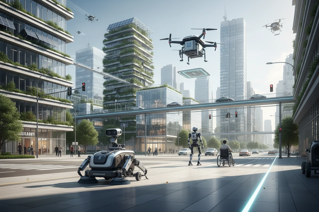 Professional image illustrating Understanding AI Robotics in Smart Cities