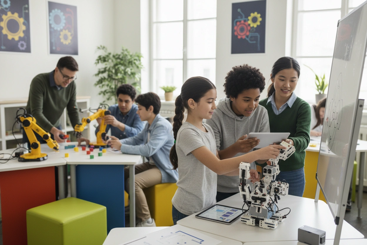 Professional image illustrating Common Misconceptions about AI Robotics in Education